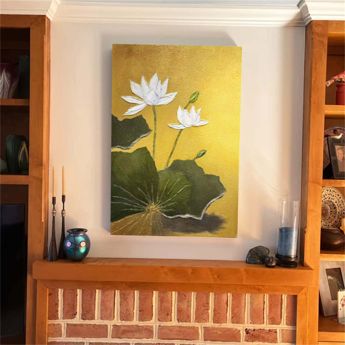 Customer photo review of Flower Textured Painting Canvas #FP044