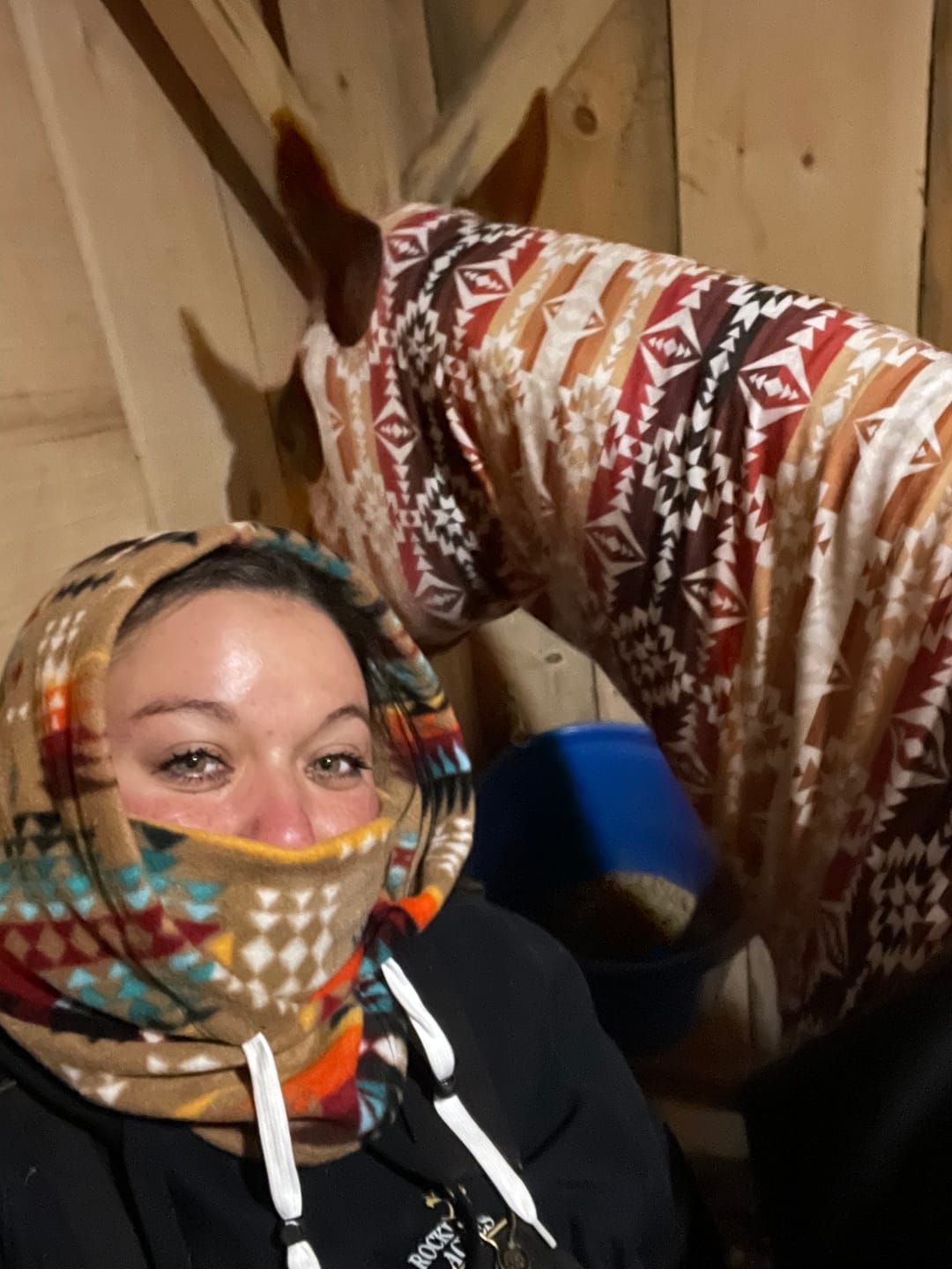 Customer photo review of Fleece Hood