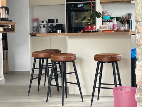 Customer photo review of Σκαμπό για Πάσο Κουζίνας σετ 4 τεμ Ημίσκαμπο 63εκ Μπαρ EKHO Δερματίνη Ρετρό Στυλ LB-C280K01