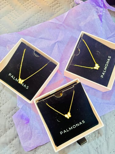 Customer photo review of Little Butterfly Necklace