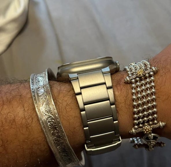 Customer photo review of Titanium Steel Strap for Apple Watch
