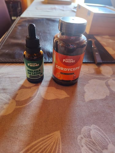 Customer photo review of Melena de León Cápsulas + Gotas - Extracto Ultra Concentrado