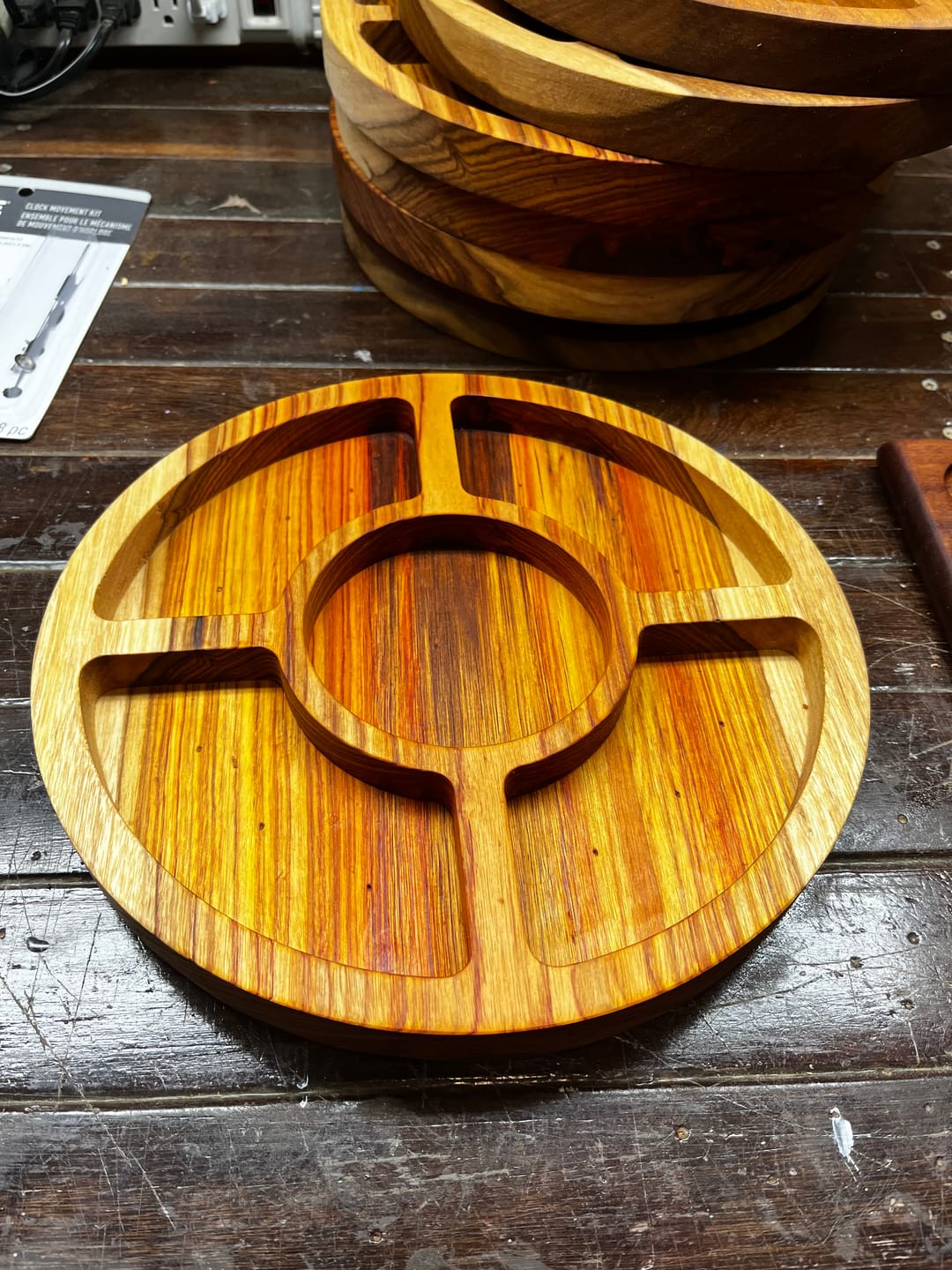 Customer photo review of 11.75x11.75" Five Pocket Tray 10 Acrylic Router Template