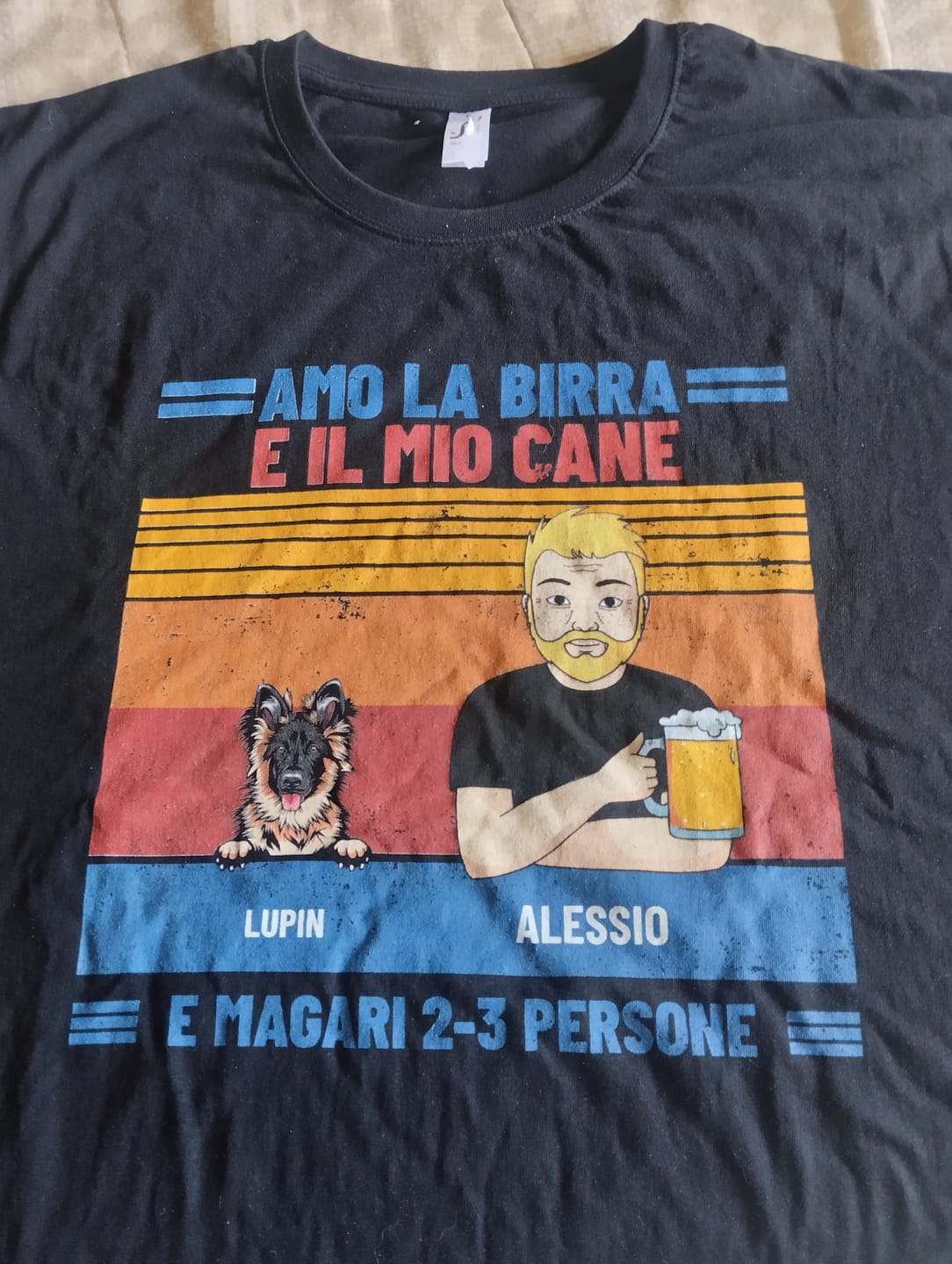 Customer photo review of Amo la birra e i miei animali da compagnia - Maglietta personalizzata