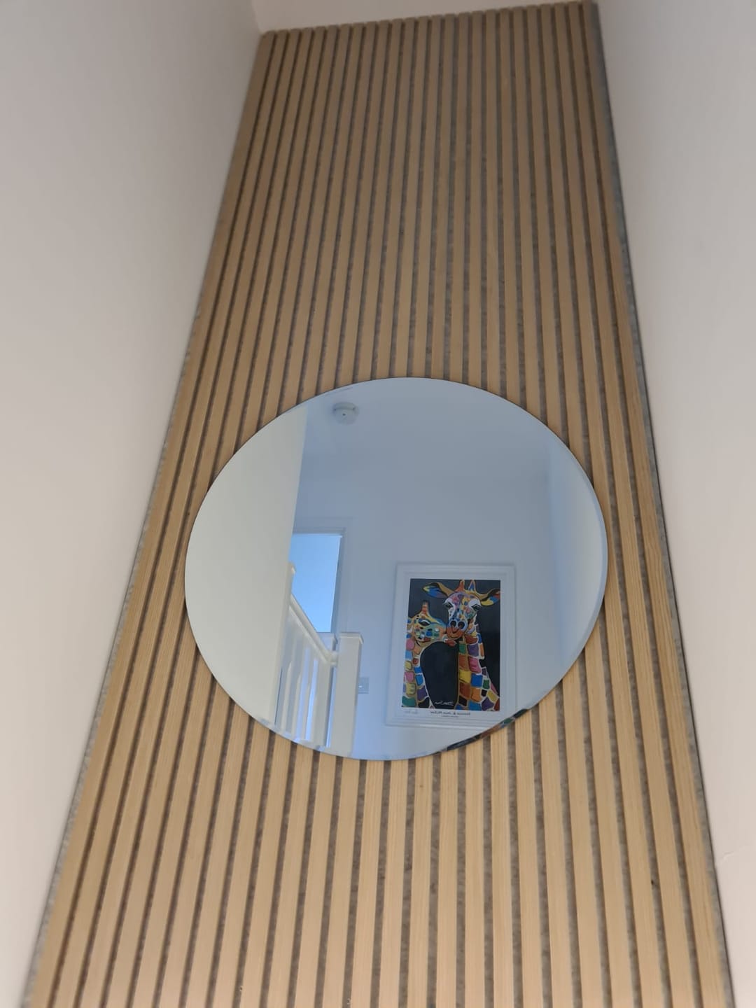 Customer photo review of Wooden Wall Panel | Natural Oak Grey Felt | Premium 3-sided Wood Veneer