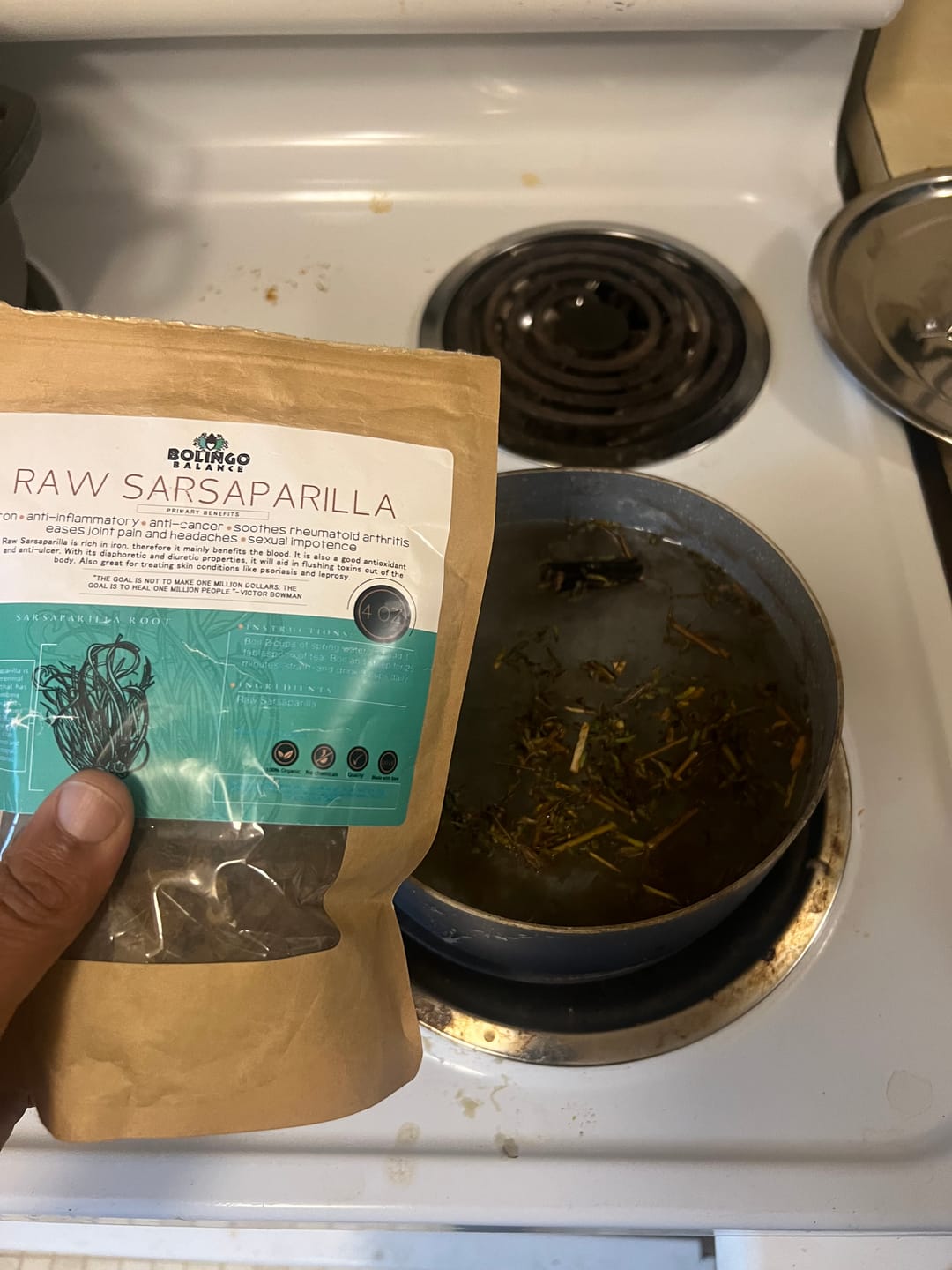 Customer photo review of RAW SARSAPARILLA