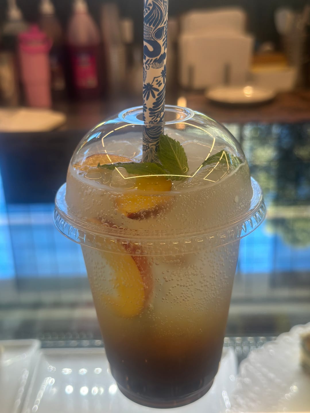 Customer photo review of Peach & Hibiscus Iced Tea Concentrate