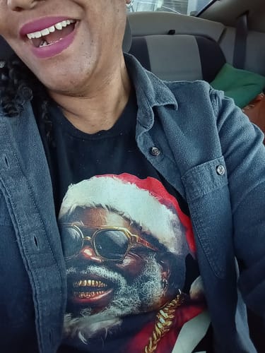 Customer photo review of Grilled Up OG Santa T-Shirt