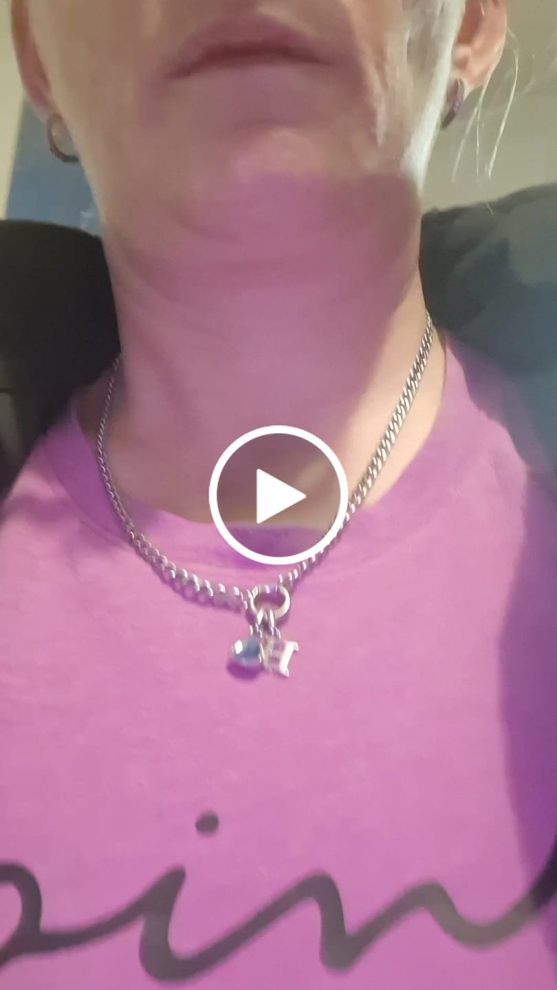 Customer video review of Letter & birthstone necklace silver