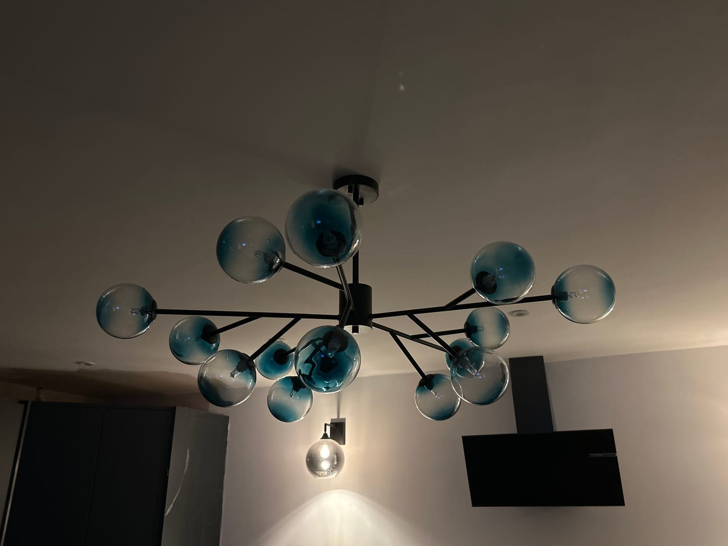 Customer photo review of 15-Light Blue Branch Sputnik Chandelier