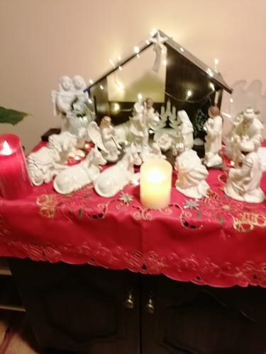 Customer photo review of Belleek Living 15 Piece Nativity Set