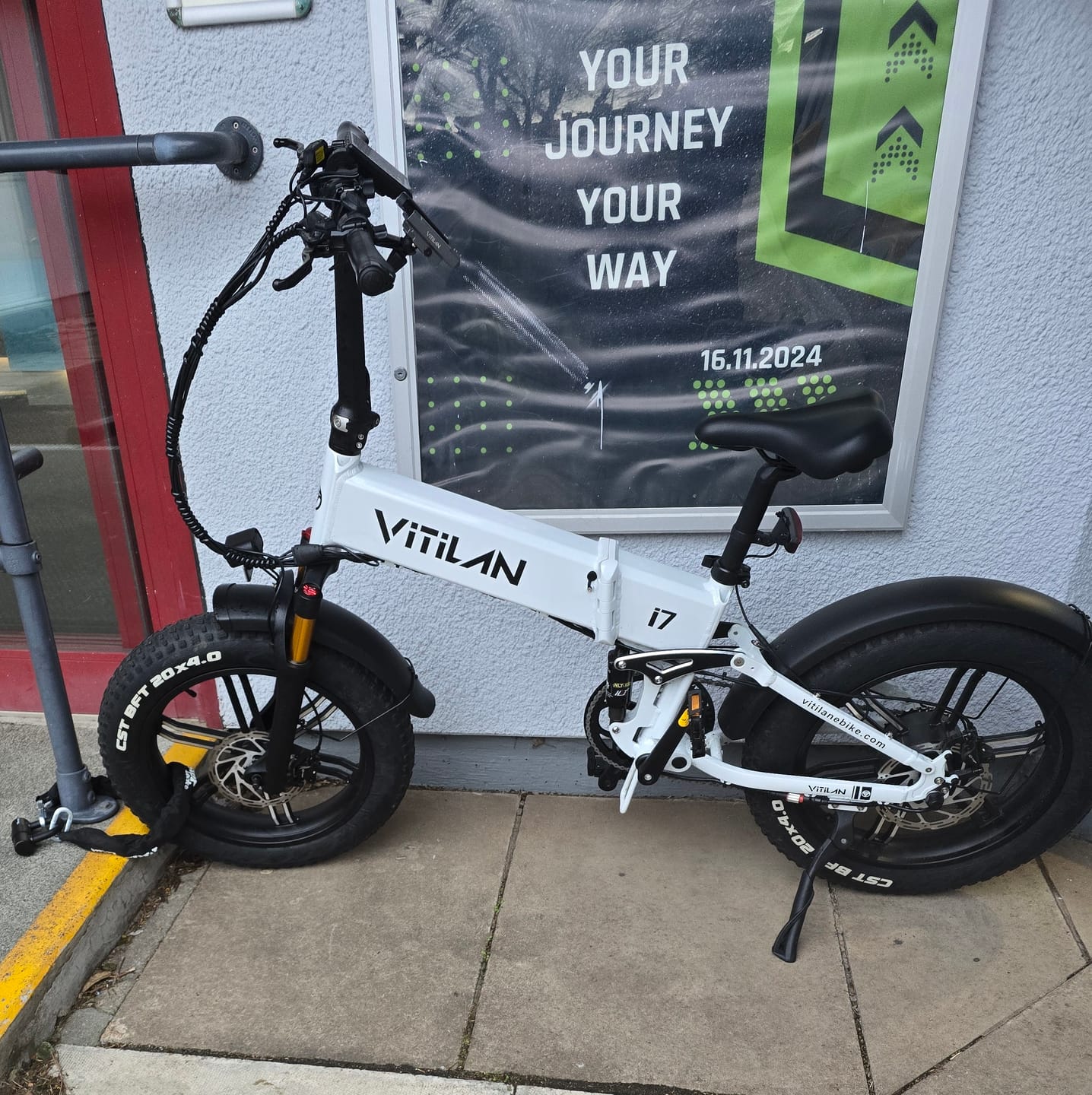Customer photo review of I7 Pro Folding Full Suspension Electric Bike