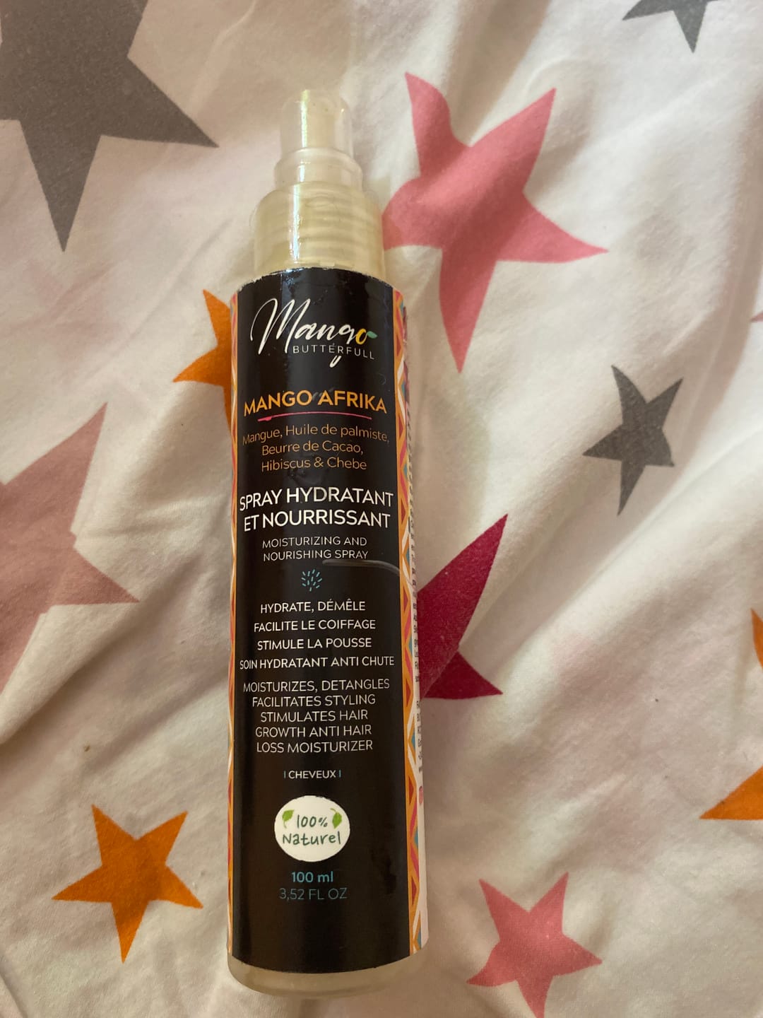 Customer photo review of Spray Hydratant et nourrissant - MANGO AFRIKA