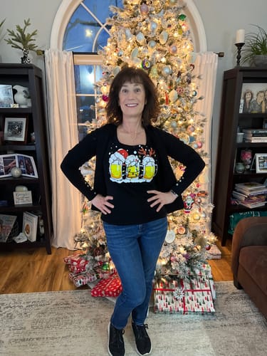 Customer photo review of "Christmas Beers" DTF Transfer