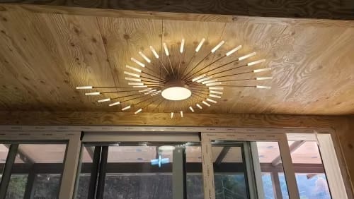 Customer photo review of WOMO Firework Sunburst Flush Mount Ceiling Light-WM1001