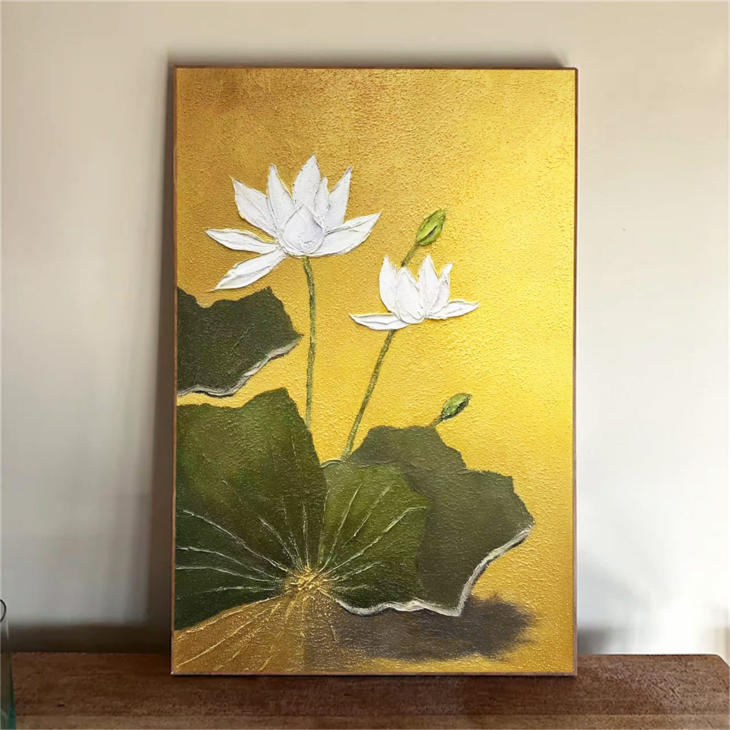 Customer photo review of Flower Textured Painting Canvas #FP044