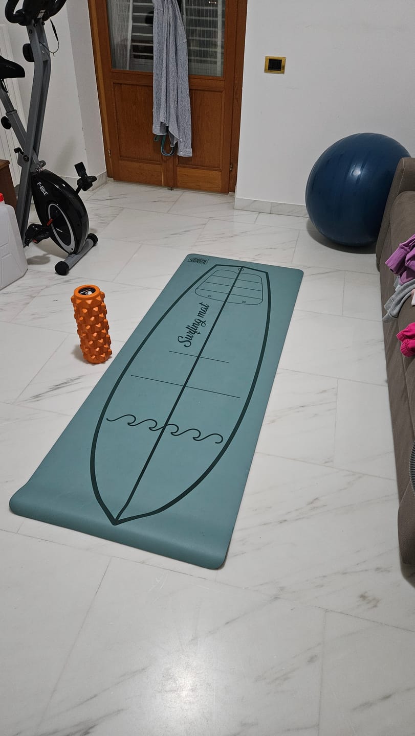 Customer photo review of Surfing mat, the yoga mat for Surfers