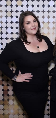 Customer photo review of Long Sleeve Midi Shapewear Dress