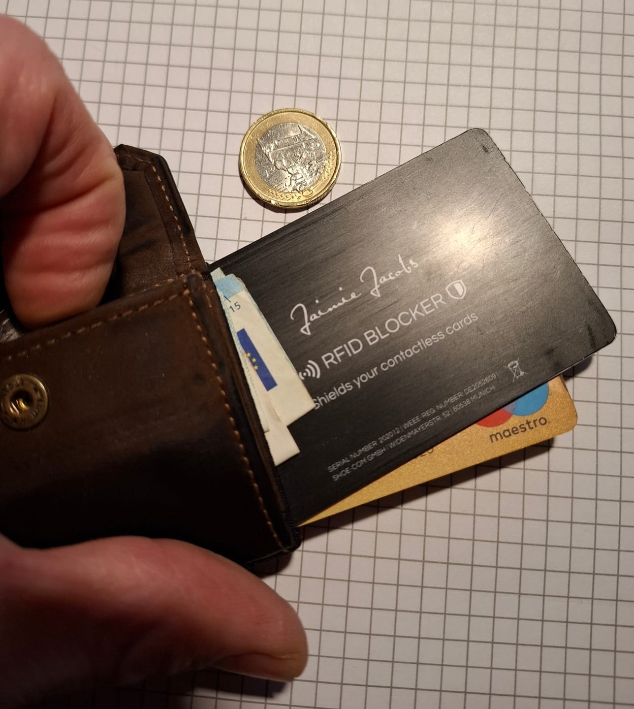 Customer photo review of RFID protection card