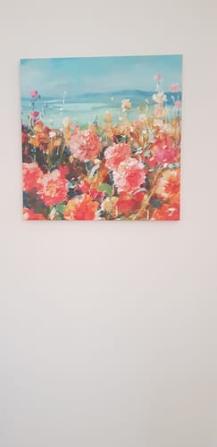 Customer photo review of Coastal Dahlias I, by Danhui Nai