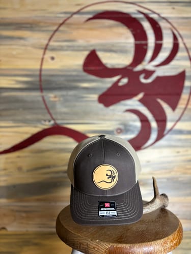 Customer photo review of Custom Leather Patch Hats Richardson 112 Laser Engraved