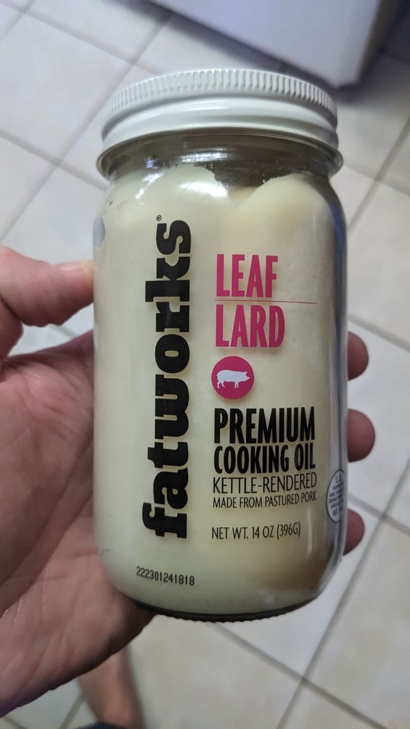 Customer photo review of Pasture Raised Leaf Lard (14 oz)