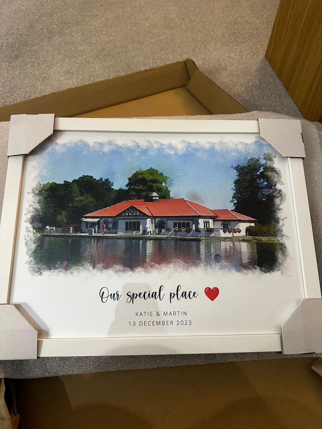 Customer photo review of Custom Favorite Place Portrait