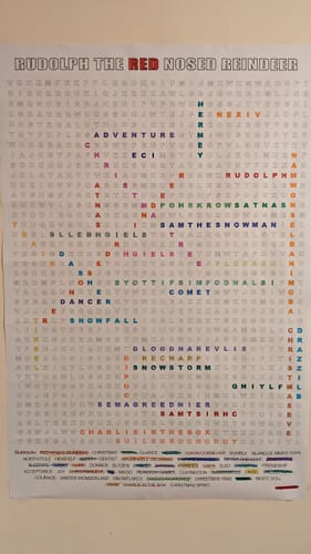 Customer photo review of Rudolph Giant Word Search Puzzle