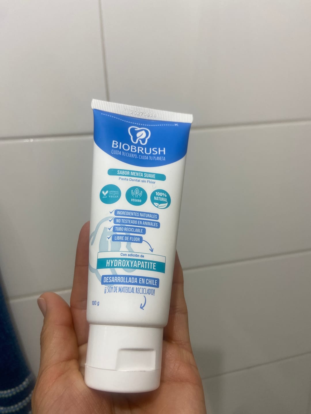 Customer photo review of Pasta Dental Natural Menta S/Flúor Hydrox. (HA) 100 gr