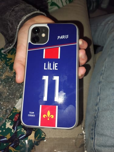 Customer photo review of Coque foot PARIS SG Domicile 1 personnalisable - TEAMCOQUES