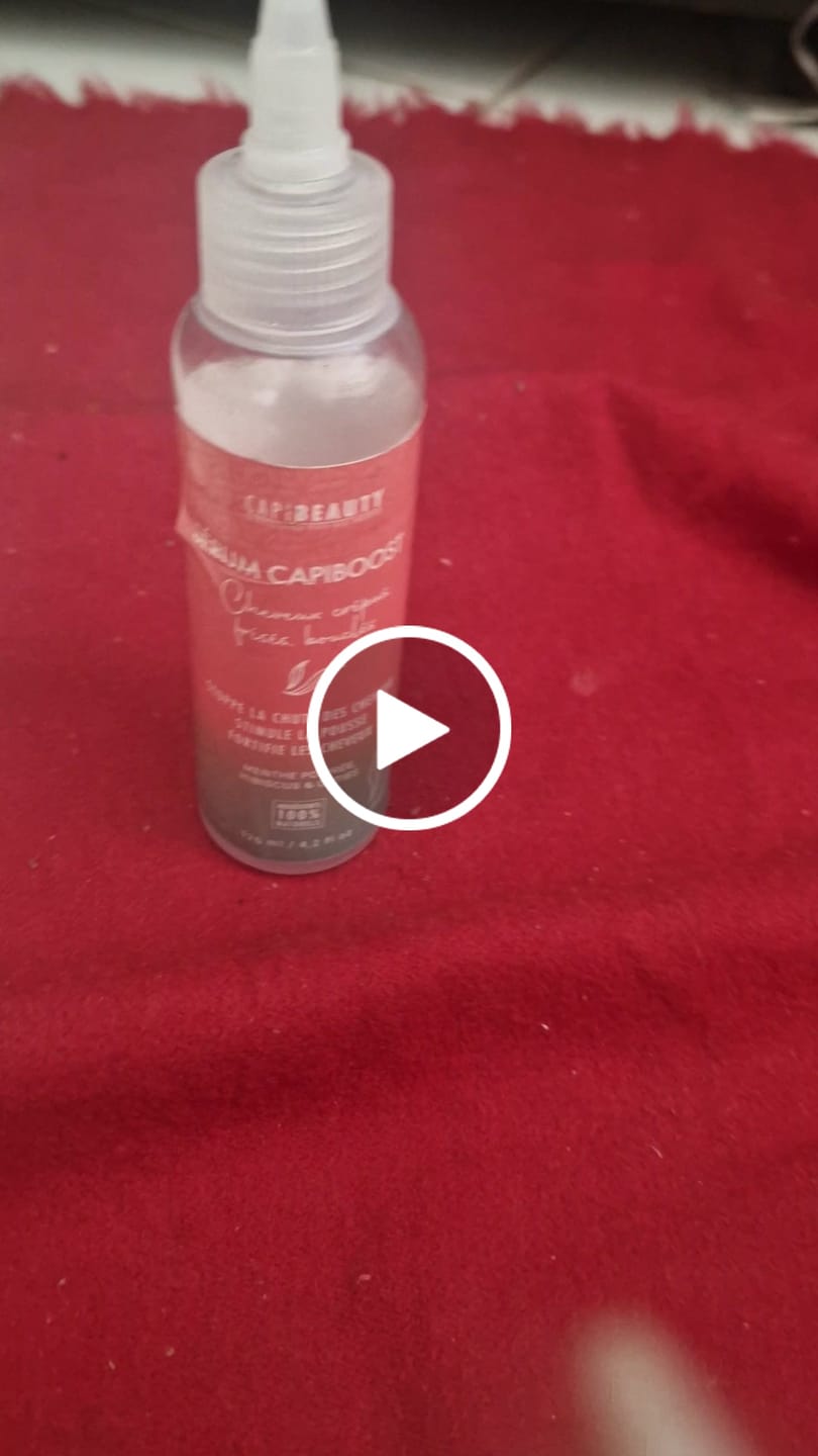 Customer video review of Sérum Capiboost Hibiscus & Orties 120ml pour la pousse des cheveux bouclés frisés crépus