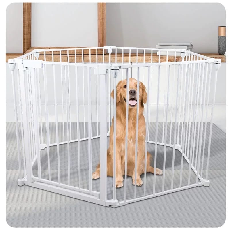 Customer photo review of FairyBaby 3/6/8-Panel Wall-Mount Baby Gate,White/Charcoal Gray
