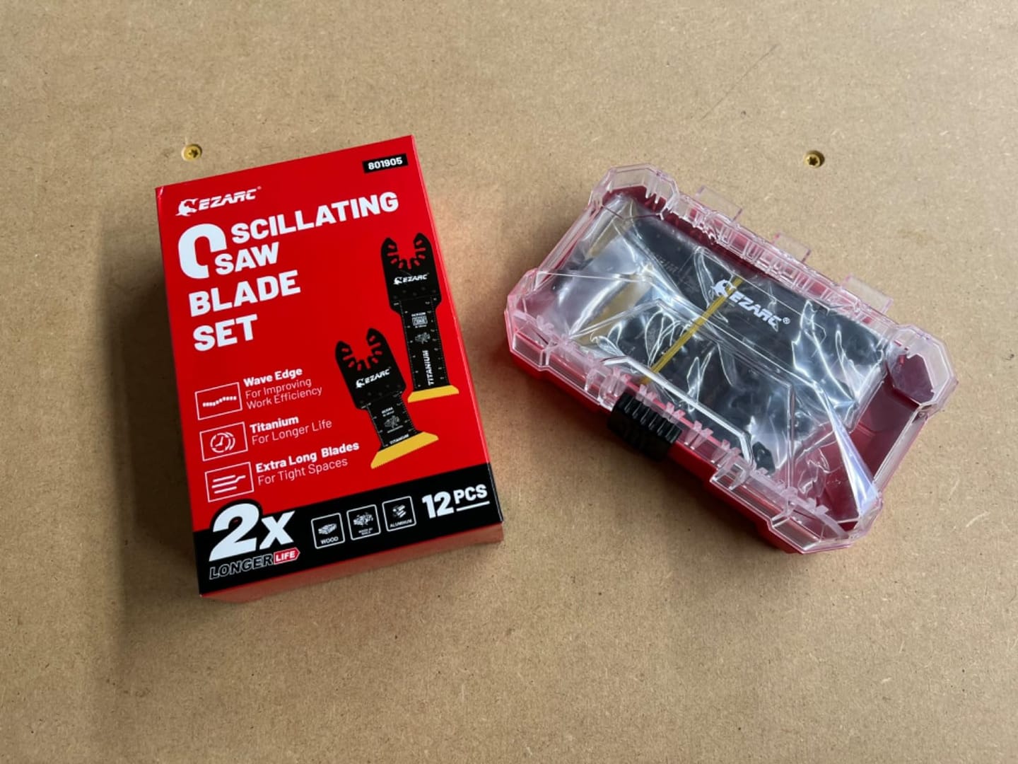 Customer photo review of Standard Length & Extra-Long Oscillating Blades for Metal, Wood Nails, Screws, Plastic