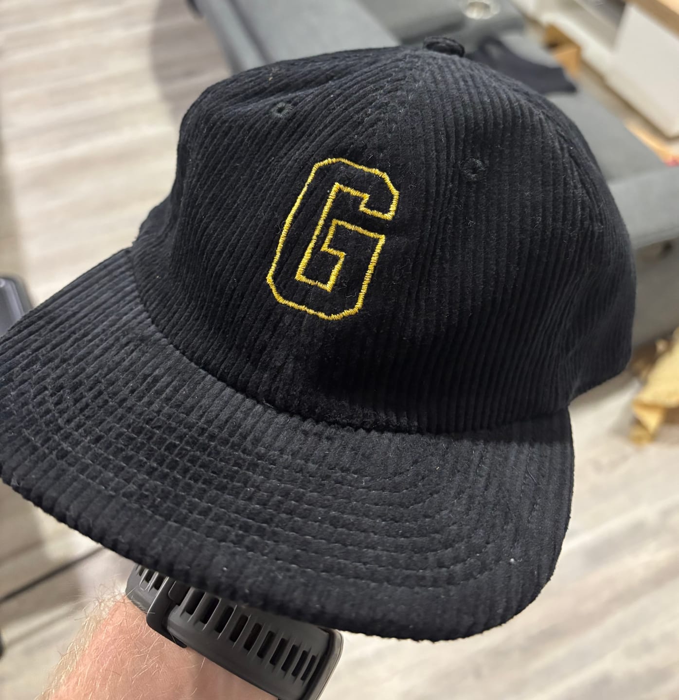 Customer photo review of CUSTOM CORDUROY CAP