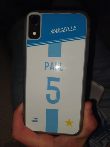 Customer photo review of Coque foot MARSEILLE OM Domicile personnalisable - TEAMCOQUES