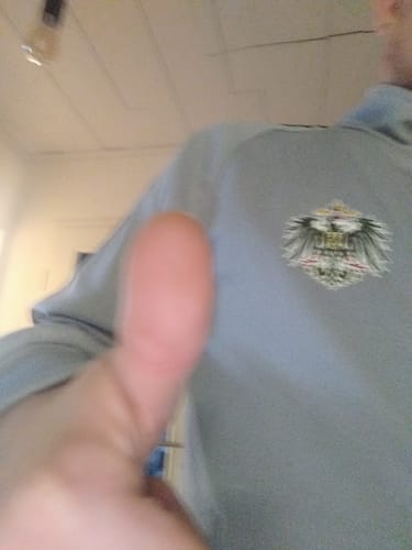Customer photo review of Grauer Trainingsanzug Deutsches Reich mit schwarz-weiß-roten Streifen