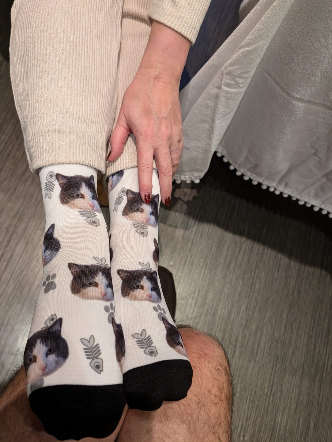 Customer photo review of FaceSock | Custom Cat Socks With Photo