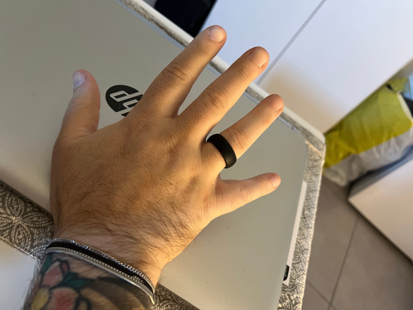 Customer photo review of botthms Black Active Silicone Ring