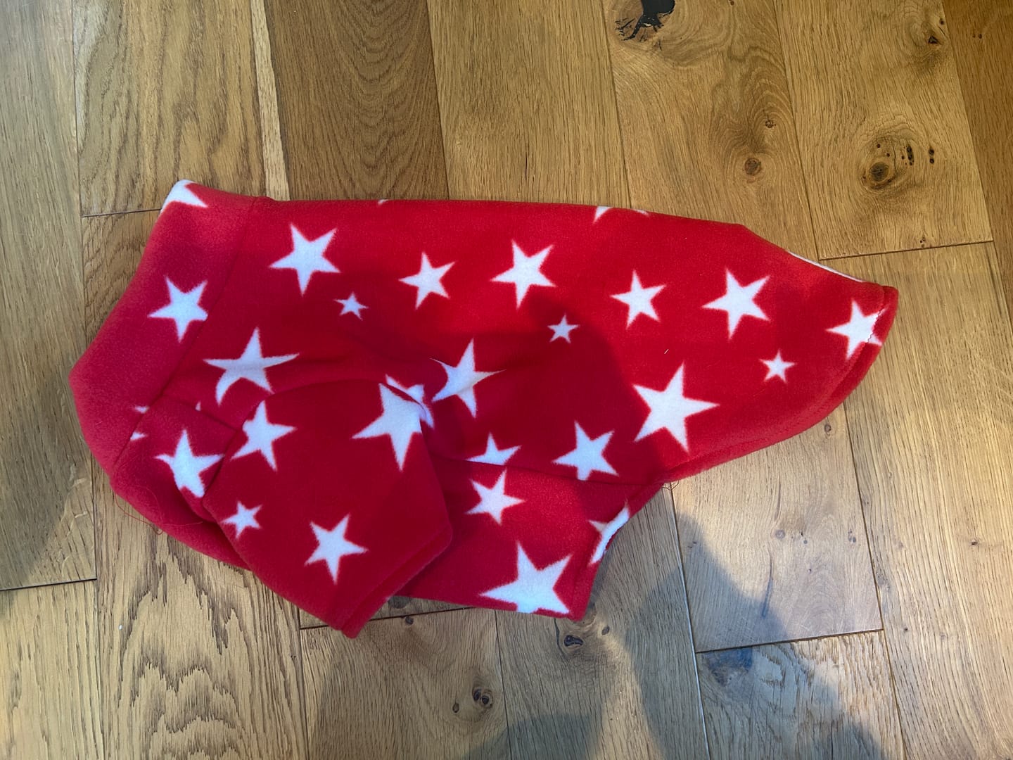 Customer photo review of White Stars Anti Pill Polar Fleece Fabric