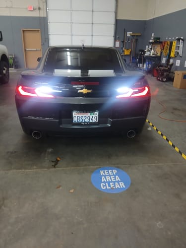 Customer photo review of 2014-2015 CHEVY CAMARO VELOX LED TAILLIGHTS GLOSS BLACK/RED LENS