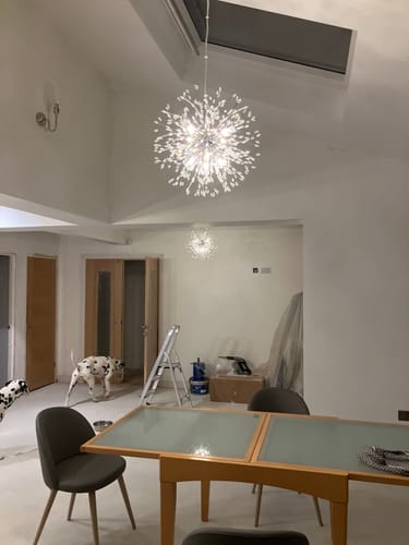 Customer photo review of Luxury 8-Light Sputnik Firework Chandelier