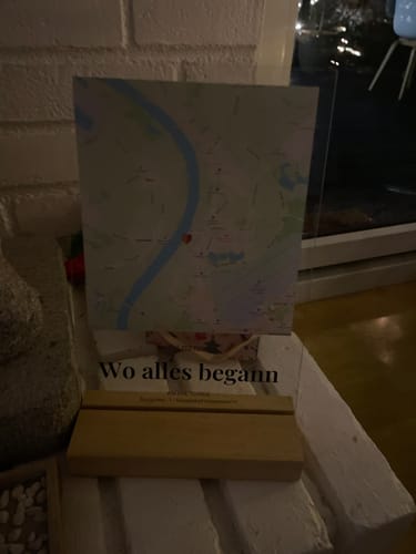 Kundenbewertung mit Foto zu "Unser Ereignis" - Personalisierte Acryltafel
