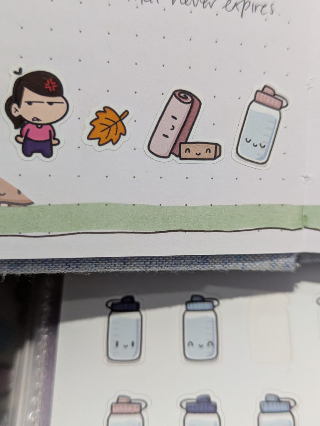 Customer photo review of Hydrate Planner Stickers