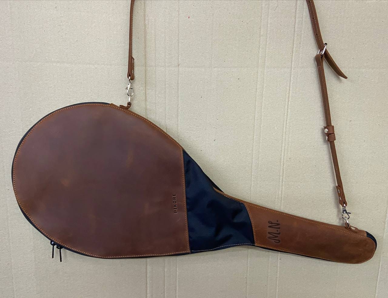 Customer photo review of Leather Tennis Bag