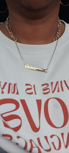 Customer photo review of Personalized Hexagon Anklet/Bracelet