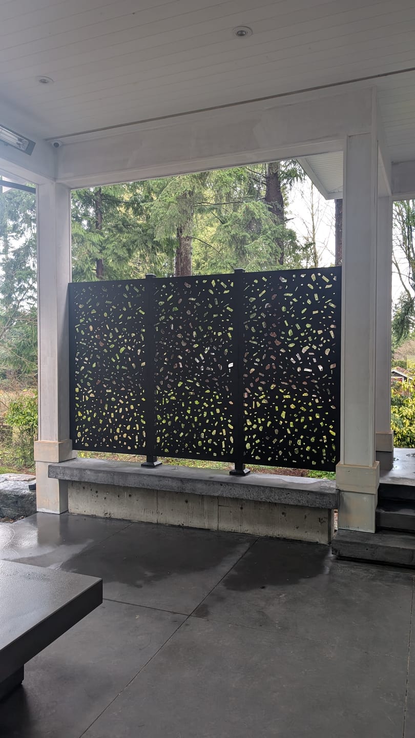 Customer photo review of Privacy Screen (River Rock)