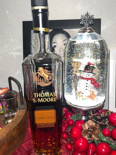 Customer photo review of Thomas S. Moore Kentucky Straight Whiskey Cognac Cask