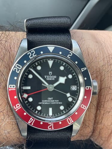 Customer photo review of Black Nylon Watch Strap