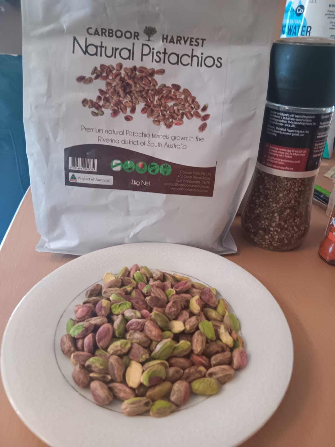 Customer photo review of Natural Australian pistachios