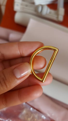 Customer photo review of MEIA ARGOLA LUXO 30MM DOURADO UNIDADE